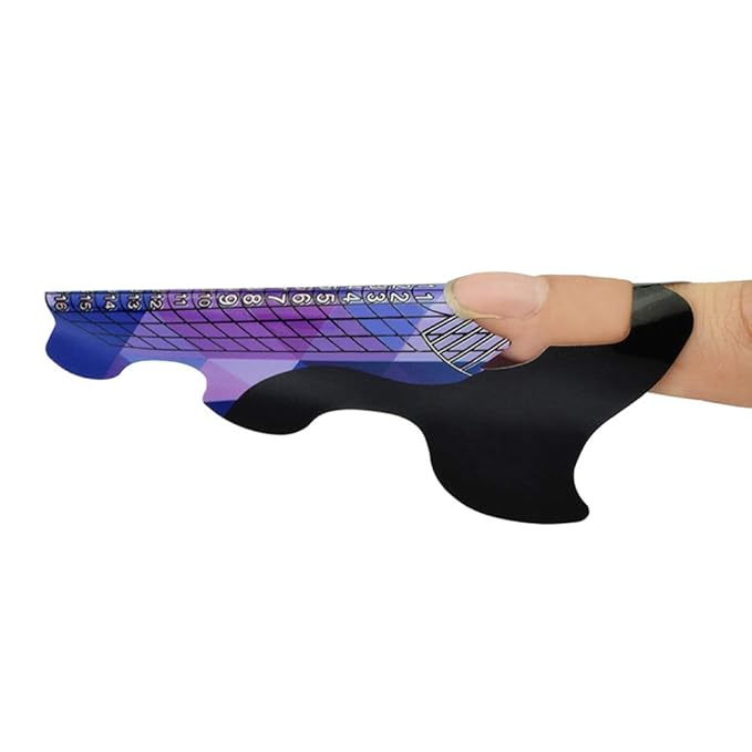 Tvoip 100Pcs/Pack Nail Forms Extension Tips Guide Extension French DIY Tool Fish Acrylic UV Gel Nail Art Tools Builder Sticker Sculpting (Purple)