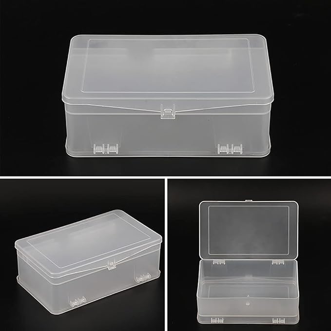 Plastic Nail Art Tools Organizer Nail Brushes Container Case Manicure Tools Holder Double Layers Large Capacity Nail Tools Storage Box (transparent)