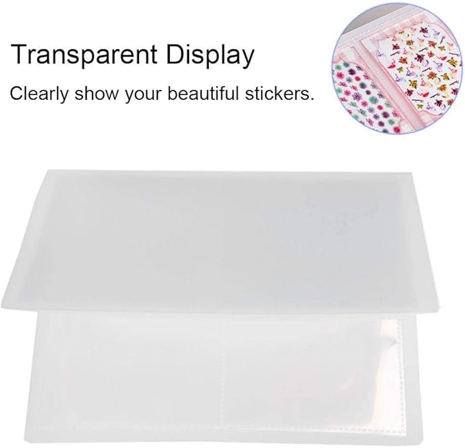 20Pages/80Slots Nail Stamping Plate Holder Case Nail Sticker Decal Collecting Albums Storage Holder Nail Art Display Showing Book Cont Stamp Bag Organizer