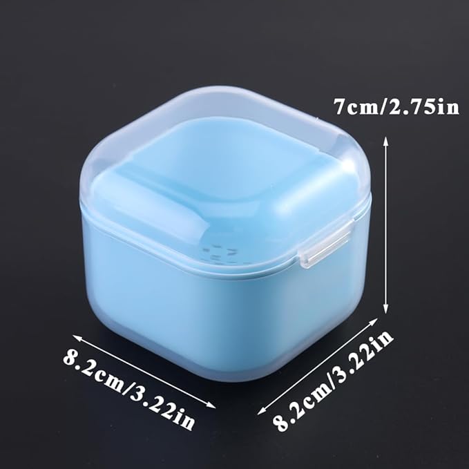 Nail Tool Sterilizer Box Plastic Sterilization Tray for Nail Art Accessories Tools, Portable Nail Drill Bits Disinfectant Container Soaking Box with Strainer Nail Art Salon Sterilizing Tool