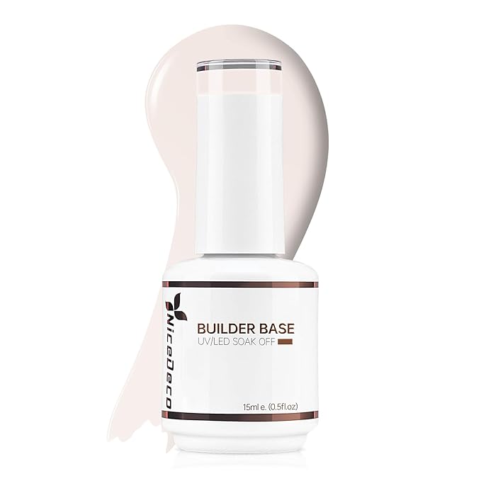 Nicedeco Builder Nail Gel 15ML Clear Base Gel 8 in 1 Strengthener Hard Gel Builder Extension Nail Art Design-009