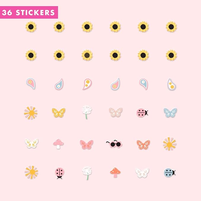 Olive & June Nail Art Stickers | Easy-to-Use Nail Designs | Nail Art Made Easy | Hand-Screened, No-Fade Ink | Accent, Mix & Match, or Cover Chipped Polish | Feeling Groovy