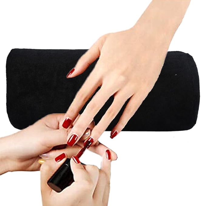 Watris Veiyi Soft Sponge Manicure Nail Hand Rest Cushion, Nail Art Table Holder Pad, Arm Rest Pillow for Ladies Girls Manicure, Detachable Washable Nail Salon Accessories Tools