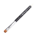 French Manicure Brush - Two Way Nail Art Brush with Dotting Tool for Manicure Cuticle Clean Up - Professional Salon Quality, Nail Dotting Pen (16#, Black)