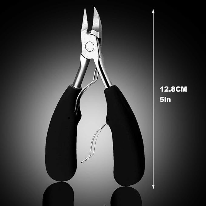 10pcs Ingrown Toenail Pedicure Tool Kit, Professional Surgical Stainless Steel Ingrown Toenail Removal, Treatment for Nail Correction Polish Pain Relief (Black)