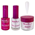 WAVEGEL Soak-Off Gel, Nail Lacquer & Acrylic/Dip Powder Matching Set - Princess Collection - #003 Sallow Light