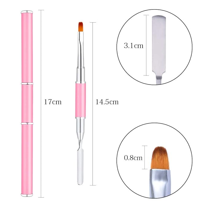 PolyGel Brush and Picker Brush tool for UV Poly Gel (Pink)