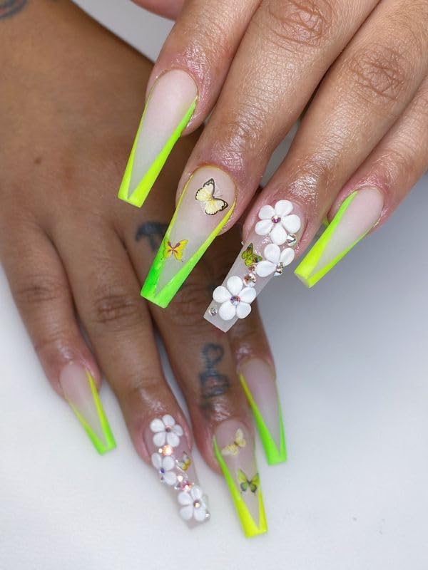 Set 30Pcs White 3D Flowers for Nails, Handmade 3D Acrylic Flowers for Nails, Flower Nail Charms Rhinestones Gems by Acrylic Powder Design Deco Nail Art Women Girls (White with Rhinestones-30Pcs)
