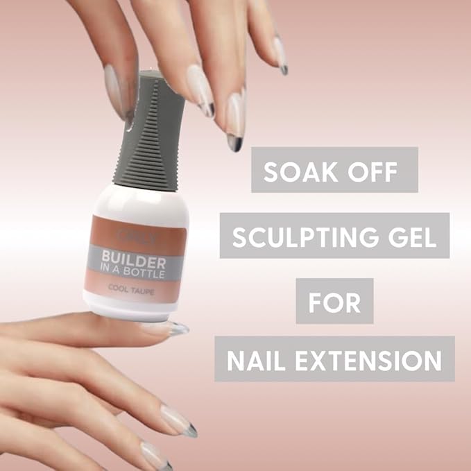 Orly GELFX Builder in a Bottle Colors | Self leveling all-in-one formula for nail extensions (Cool Taupe 0.6 oz)