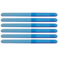 ForPro Professional Collection O-Files File Handles for O-Files Replaceable File System, Blue, Double-Sided Manicure Nail File Handles, 7.2” L x .63” W, 6-Count