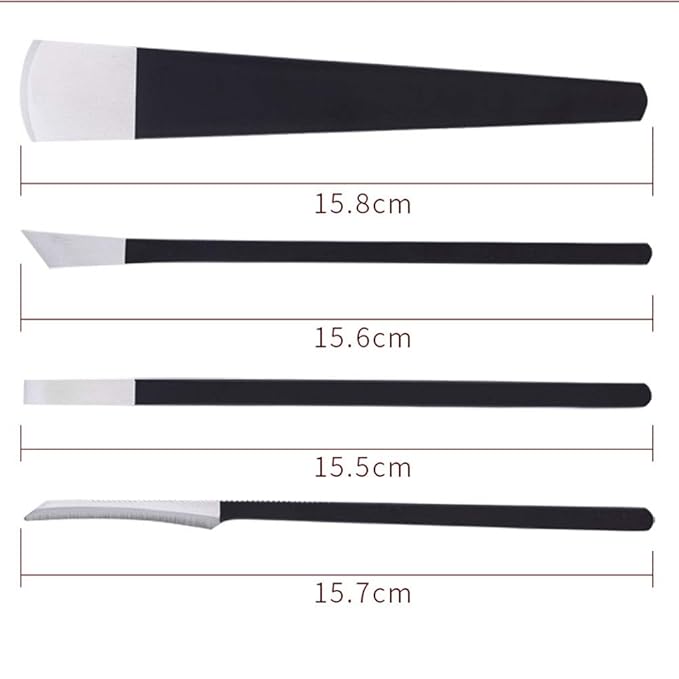Pedicure Knife Set, 4Pcs Professional Stainless Steel Ingrown Toenail Knife Tools with Storage Bag Nail Knives Cuticle Remover for Feet Ingrown Toe Nail Correction Pedicure Tools Kit