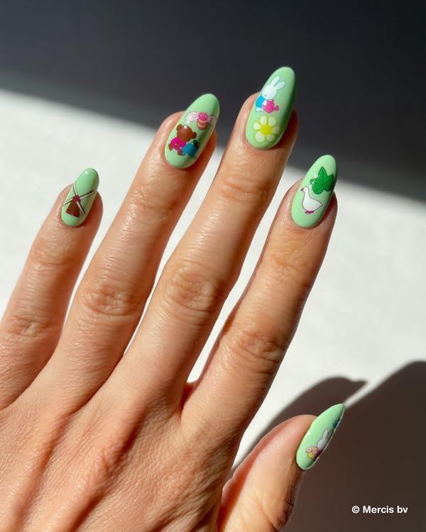 Deco Beauty Miffy in the Garden-Super Thin & Easy-to-Apply Nail Art with the Cutest Designs-Durable & Long-Lasting Nail Art Stickers and Decals for Women, for DIY At-Home Manicures&Salon-Quality Nails