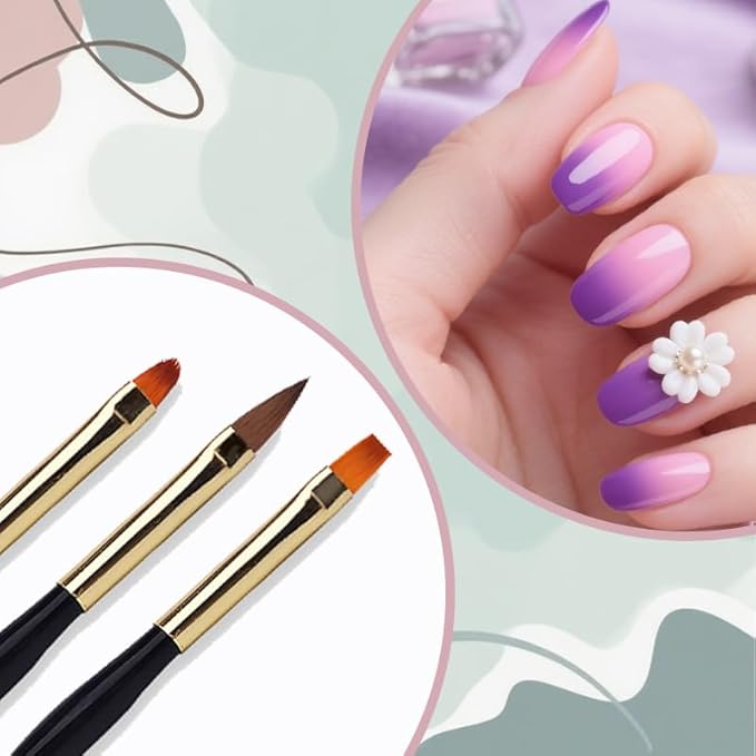 9Pcs Nail Art Brushes Set, 1 Resin Nail Art Palette, 5 Nail Art Dotting Pens, 3 Nail Art Painting Brushes, Nail Polish Mixing Palette Double-Ended Dotting Pen Nail Liner Nail Drawing Brushes
