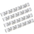 4Pcs Nail Art Acrylic Brush Holder Set for 5 Nail Pens or Brushes, White and Black, Round