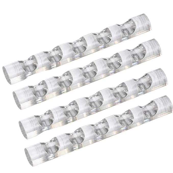 4Pcs Nail Art Acrylic Brush Holder Set for 5 Nail Pens or Brushes, White and Black, Round