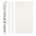 ForPro Professional Collection O-Files Wood Files, White, 100/180 Grit, Double-Sided Manicure & Pedicure Nail Files, Individually-Wrapped, 6” L x 0.75“ W, 100-Count
