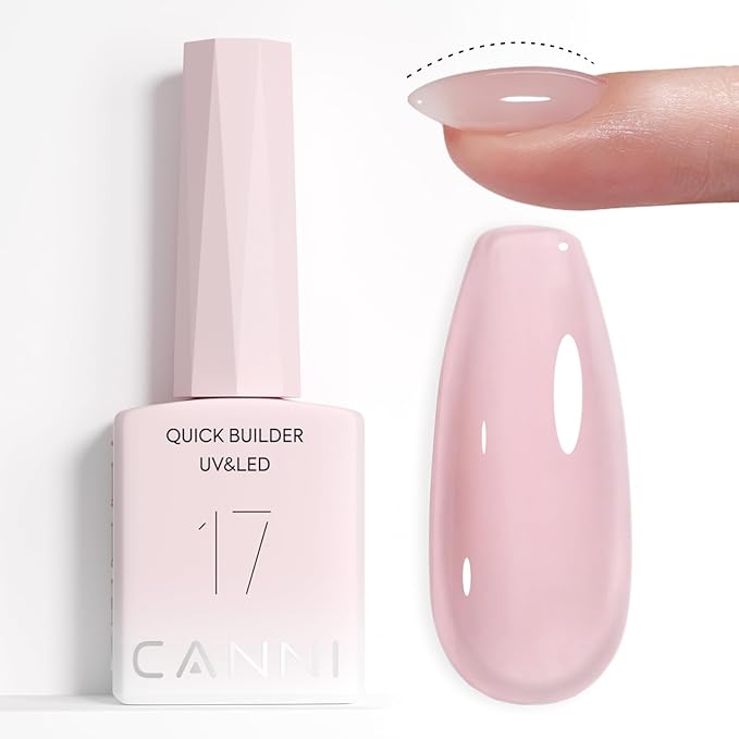 CANNI Builder Nail Gel, Baby Pink Builder for Nails Strengthener Gel Thickening Extension for Beginners DIY Home Salon Manicure