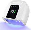 Rechargeable UV LED Nail Lamp, 96W Cordless Nail Dryer Wireless UV Gel Nail Polish Curing Light with 42 Beads LCD Smart Sensor 4 Timer Settings