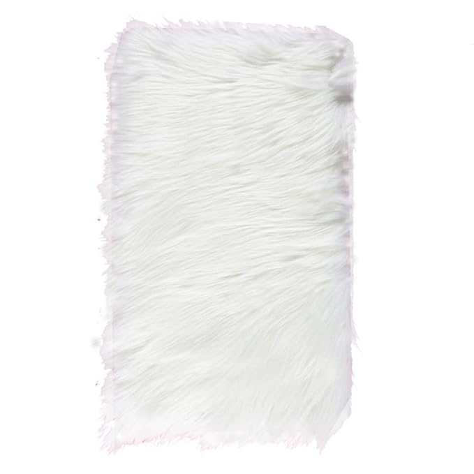 1Pc Faux Fur Nail Mat Nail Art Hand Rest Mat Pad Rectangle Nail Enhancement Cushion Table Props Backgrounds Mat for Nail Art Display and Jewelry Shooting, White