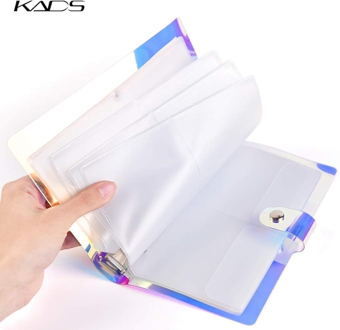 KADS 6 Nail Stamping Plates Set +1 Nail Template Organizer Case Nail Stamp Set Nail DIY Tool