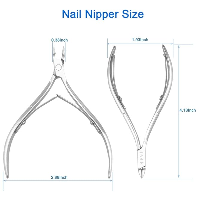 Professional Cuticle Nippers Kit, Cuticle Trimmer with Cuticle Pusher & Other Durable Nail Care Manicure Kit for Women, Premium Stainless Steel & Ergonomic Design, Travel & Gift
