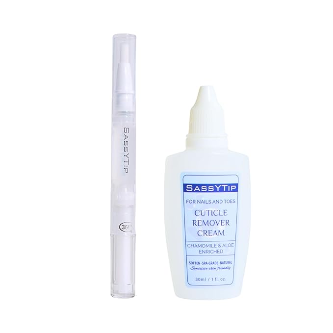 Cuticle & Nail Duo: 15-Second Softening Gel + Strengthening Oil Pen with Jojoba & Vitamin E for Healthy, Manicured Nails (Jasmine+Gel)