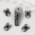 Ranvi 30PCS Halloween Nail Art Charms,Spider Metal Dark Gothic Alloy Diamond for Women Girls Halloween Nail Decorations Design(Black Spider-Black Diamond)