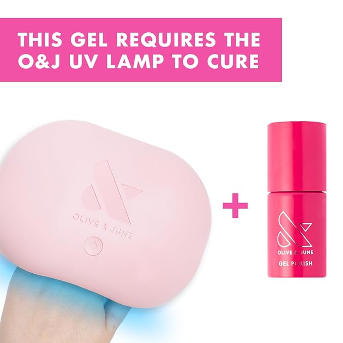 Olive & June Gel Polish | Valentine's Day | UV LED Nail Lamp Needed | Long Lasting Formula | Up to 21 Days of Wear | Damage-Free Removal | Salon-Quality Manicure, Pedicure | XOXO | Hot Pink