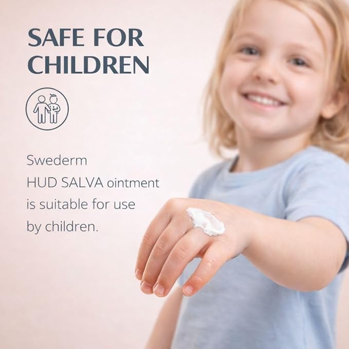 swederm Hudsalva Sensitive 3.38 Oz - Foot and Hand Eczema Cream - Healing Ointment with Glycerine - Full Body Moisturizer for Dry Skin and Callus - Quickly Absorbing - Made in Sweden