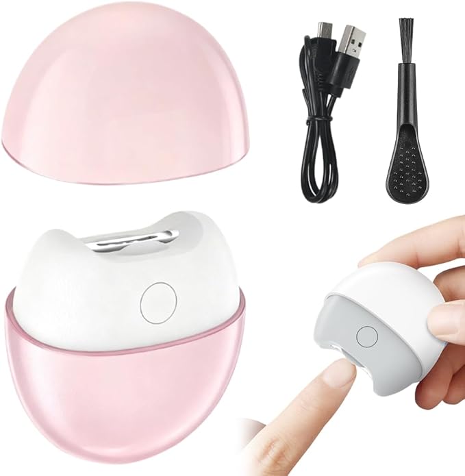 Multi-Functional Electric Nail Trimmer, 2026 New Electric Nail Clippers, Automatic Fingernail Trimmer with Light, 2 Speeds, Quiet Electric Toenail Clippers for Seniors, Adults and Men (Pink)