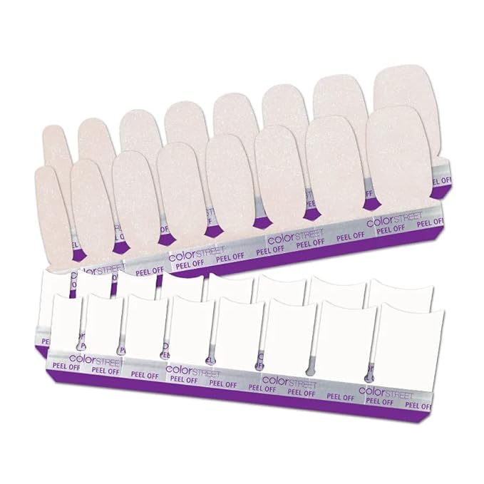 Color Street 'French Twist' (FTS009) - French Tip Nail Polish Strips Glazed For Days (2022)