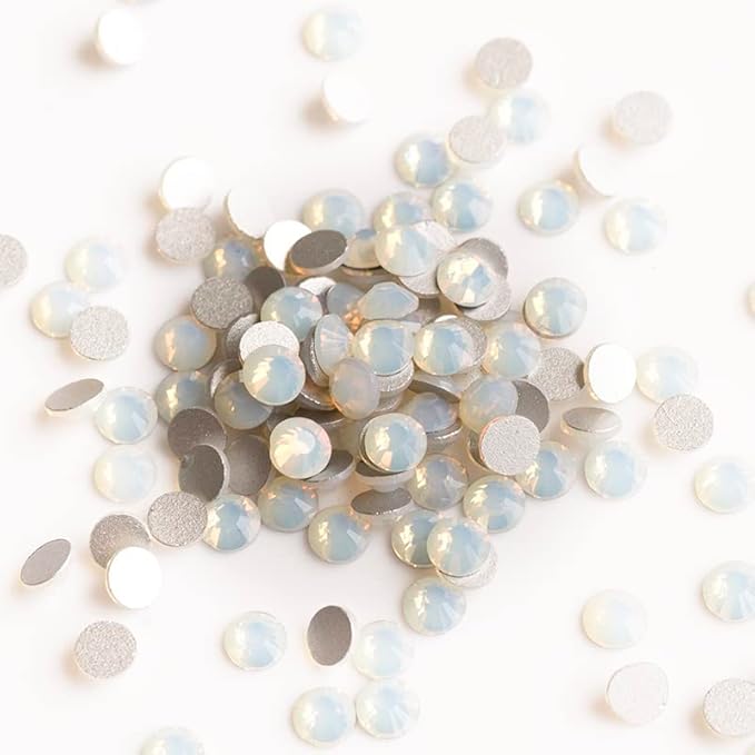 SS30 288pcs Crystal Glass Opal White Nail Art Rhinestones Flatback Stone Non Hot Fix Strass for Nails Garment Clothing Craft Decoration