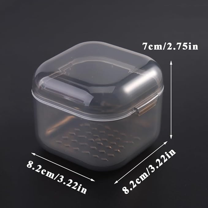 Nail Tool Sterilizer Box Plastic Disinfectant Container for Nail Art Accessories Tools, Portable Nail Drill Bits Cleaning Case Sterilizer Soaking Box with Strainer Pedicure Manicure Equipment