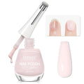Quick Dry Milky Natural Nail Polish, Regular Fingernail Lacquer Help Nail Strengthener and Growth Nail Repair