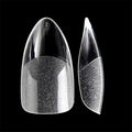Almond Shaped Nail Tips For Acrylic Nails Professional 500pcs Matte Clear False Nails Tips Press On Nails French Fake Nails For Nail Extension Full Cover Nails With Case For DIY Nail Art, 11 Sizes