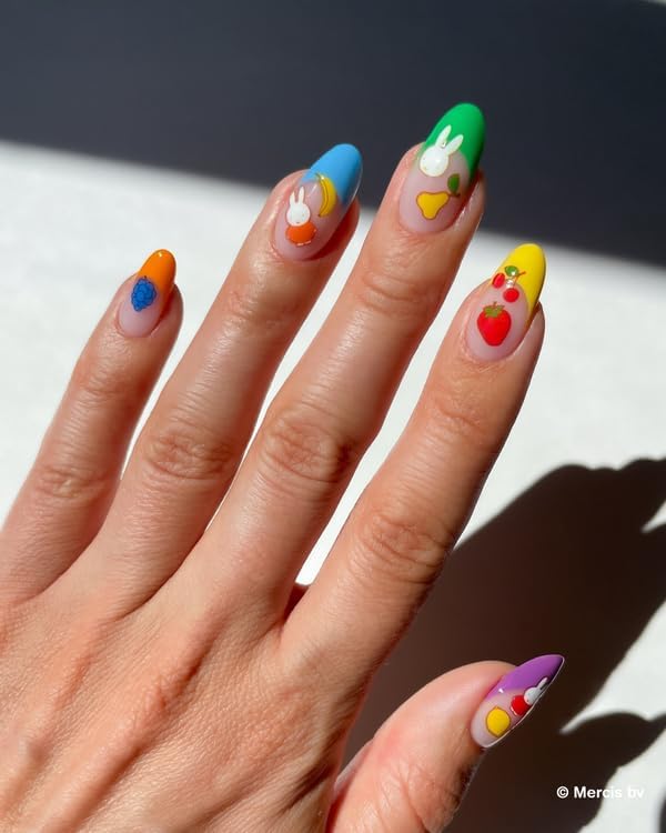 Deco Beauty Miffy's Fresh Fruit Super Thin & Easy-to-Apply Nail Art with the Cutest Designs-Durable & Long-Lasting Nail Art Stickers & Decals for Women, for DIY At-Home Manicures & Salon-Quality Nails