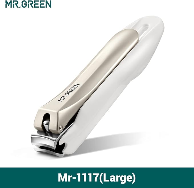 MR.GREEN Nail Clippers Anti Splash Fingernail Cutter Stainless Steel Manicure Tools Nail Scissors Detachable Design Nail Trimmer (Large)