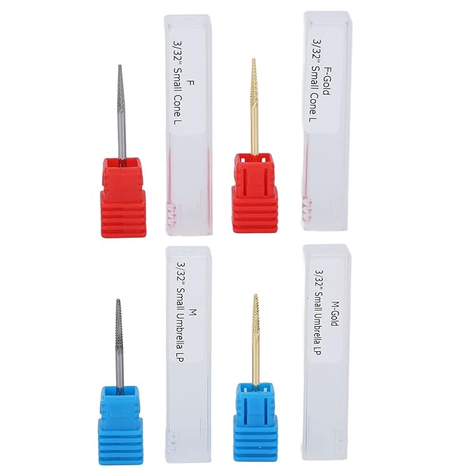 Nail Drill Bits Set, 4pcs Nail Art Drill Bits Set Tungsten Steel Universal Nail Polishing Grinding Bits Electric Nail File Acrylic Nail Gel Nail Polish for Home Salon Nail Manicure Pedicure