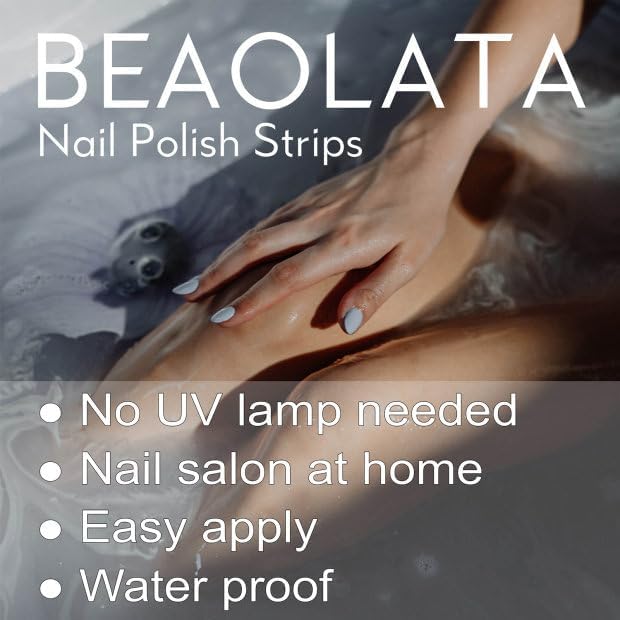 Nail Polish Strips, 32PCS Salon Quality Wraps, Long Lasting Gel Nail Stickers for Women Easy Apply& Remove (Terracotta Clay)