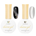 Daily Charme Charme Gel Velvet Chameleon Cat Eye Magnetic Gel Nail Polish Duo Bundle Mooncat + Unikitty 15ml/bottle Color Shifting Soak Off UV LED Home DIY/Nail Salon Manicure