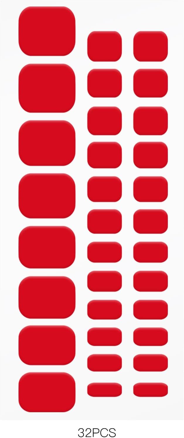 JMEOWIO Gel Toenail Stickers Red Semi Cured Gel Strips Wraps UV/LED Supplies Toenail Art Design Decoration Accessories