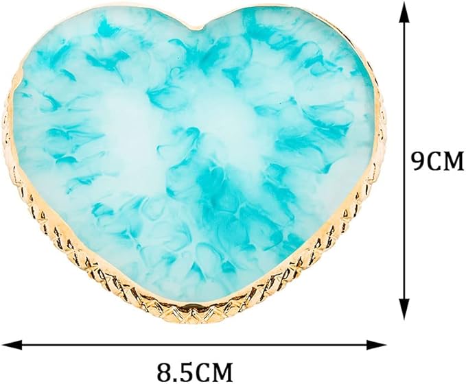 2 Pcs Resin Pink Nail Art Palette, Nail Art Painting Mixed Color Palettes Gold Edge Nails Holder Nails Arts Display Board Easter Gifts for Women Easter Basket Stuffers