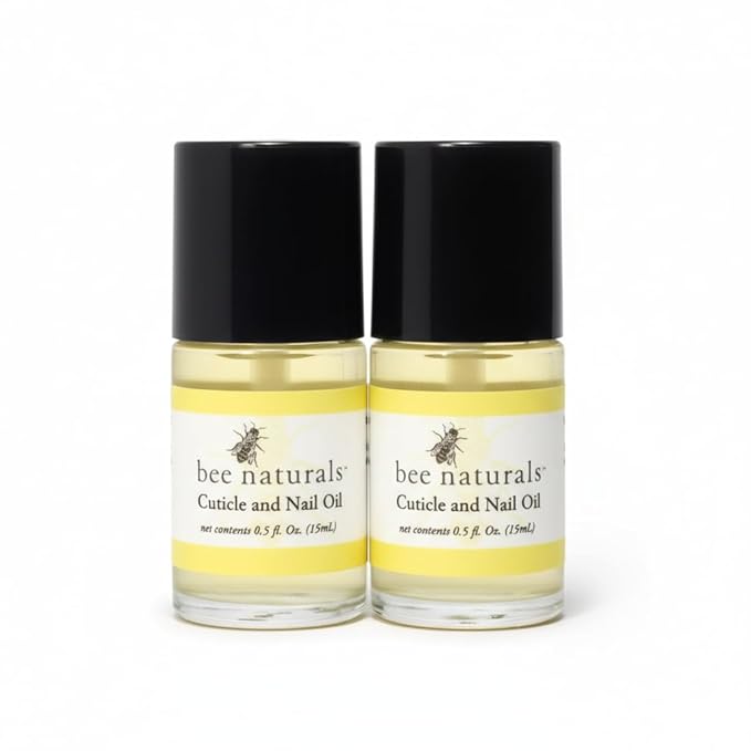 Bee Naturals Nail & Cuticle Oil 0.5 oz - Heals Cracked Nails & Rigid Cuticles & Provides Deep moisture. Contains rich avocado and castor oils. (DUO)