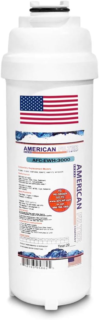 American Filter Company®, water filter, Model # AFC-EWH-3000, Compatible with Water Fountain Filters 51300C
