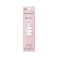Dashing Diva Glaze Effects Nail Strip Set - Pearly Whites - Long Lasting, Chip Resistant, Semi-Cured Gel Nails - 4-Piece Manicure Set with 32 Strips