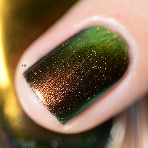 ILNP Highline - Pale Gold, Pinkish Bronze, Light Green Ultra Chrome Color Shifting Nail Polish