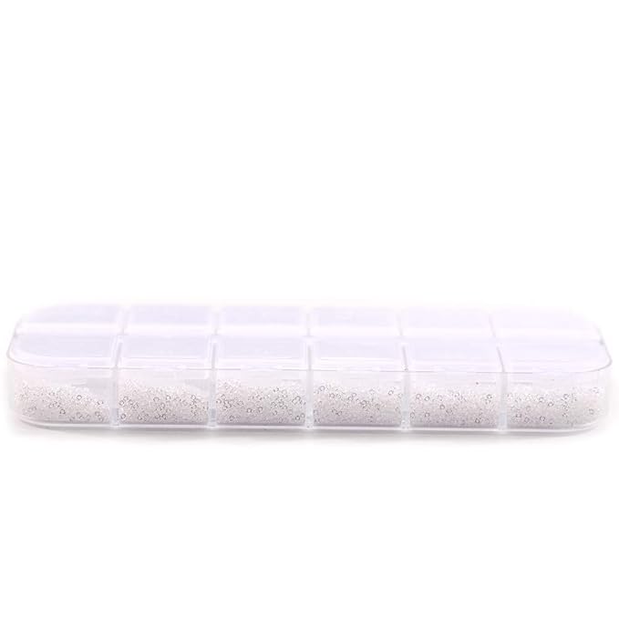 17280Pcs Micro Crystal Strass Glass Nail Art Rhinestones 1.1MM Mini Diamond Manicure DIY Accessories (white)