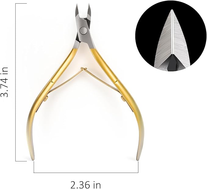 Cuticle Nipper Trimmer Polished Coated Durable Trimmer, Nail Clipper with Fine Edge, Comfort Grip Cuticle Cutter Remover Tool Supplies Pedicure Kit for Manicurist Nail Art Care (Yellow-1 PACK)