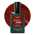 Manucurist Green Flash LED Boheme Red Brown Gel Nail Polish - Vegan, 12-Free, Plant-Based Gel Polish - Strengthens and Protects the Nail - Made in France - 0.5 fl oz