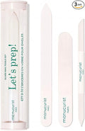 Manucurist Glass Nail Accessory Trio – Exclusive Tube Set with a Glass Nail File, Buffer, and Cuticle Pusher – Nail Care Accessories - Manicure Tools Set - Nail Tools - Valentines Day Gifts for Women